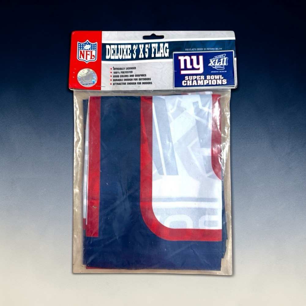 NEW Super Bowl XLII 42 Championship Deluxe Flag 3'x5' New York Giants